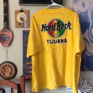 HARD ROCK CAFÉ TIJUANA YELLOW TIEDYE PRINT TSHIRT